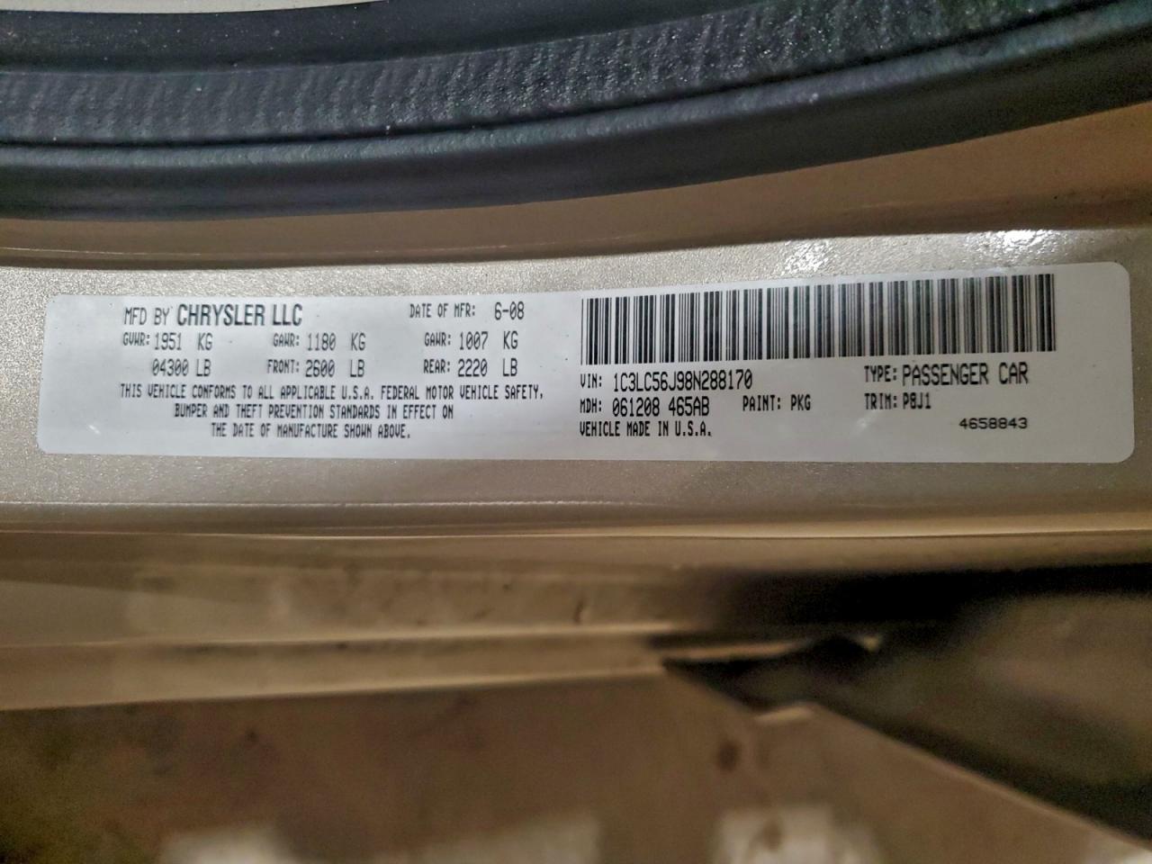 Chrysler Sebring Touring Image 12